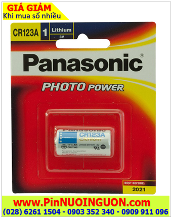 Pin máy ảnh Kỹ thuật số _Pin Panasonic CR123A,CR-123AW/C1B Photo Power Lithium 3v /Loại vỉ 1 viên